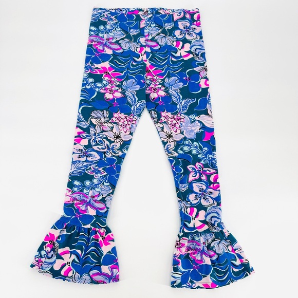 NWOT Lilly Pulitzer Tanzanian Teal Moonlight Garden Vanya Legging - Picture 5 of 9